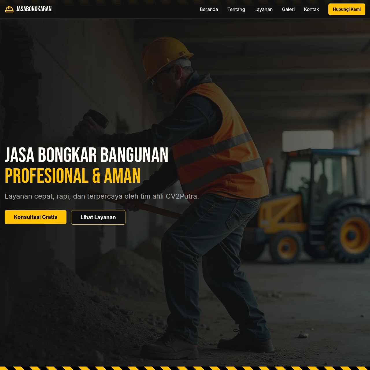 Company Profile perusahaan konstruksi - contoh project website perusahaan
